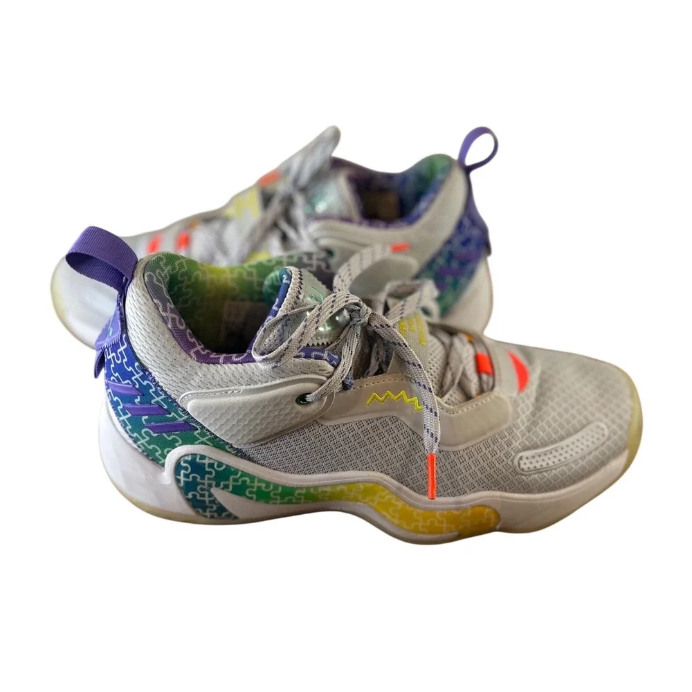 Adidas Donovan Mitchell DON Issue 3 Autism Awareness Grey Purple GY0301 Mens 9